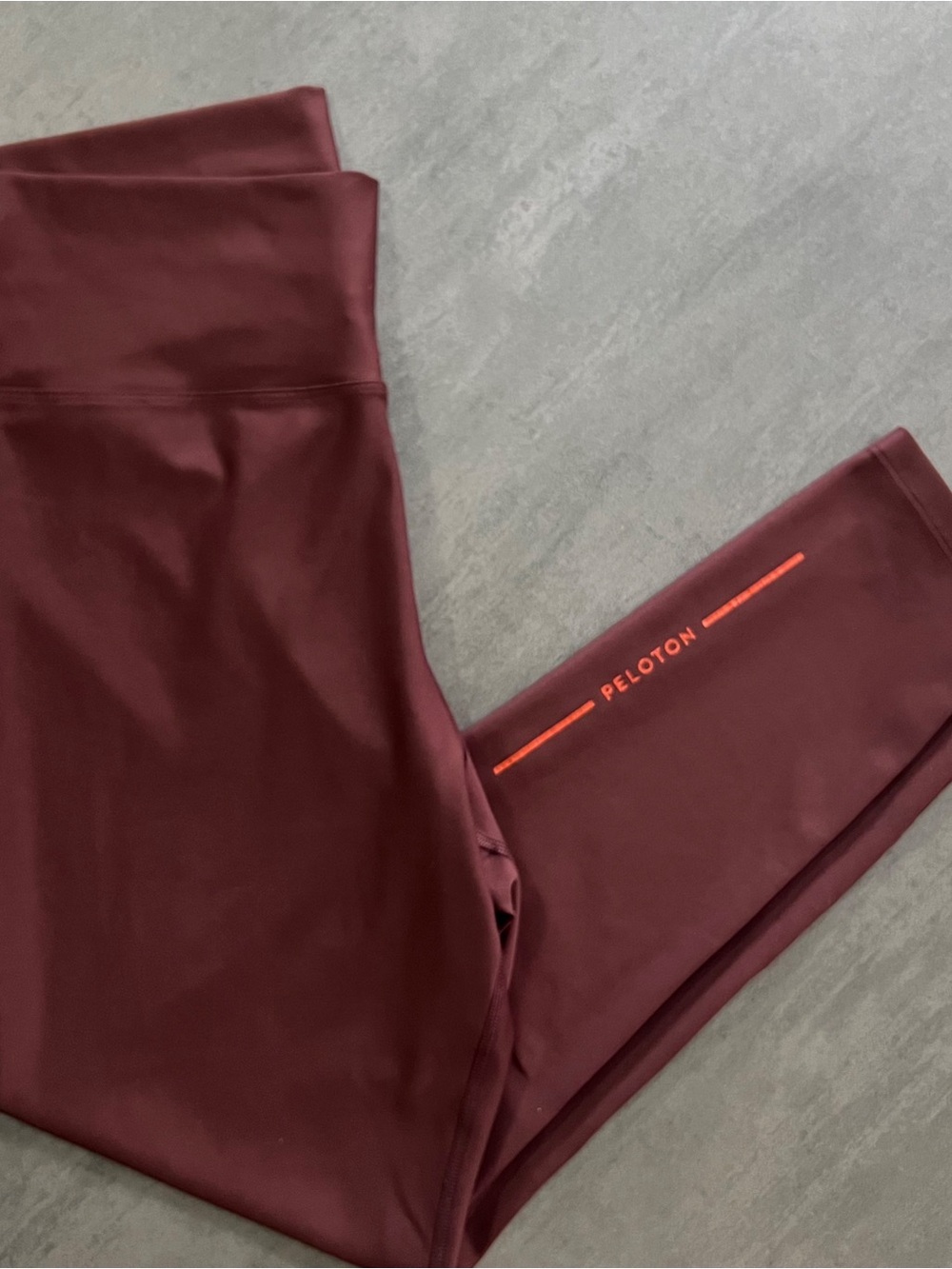 Peloton Maroon Logo High Waisted Leggings Workout Athletic Women’s Size XXL - 2X